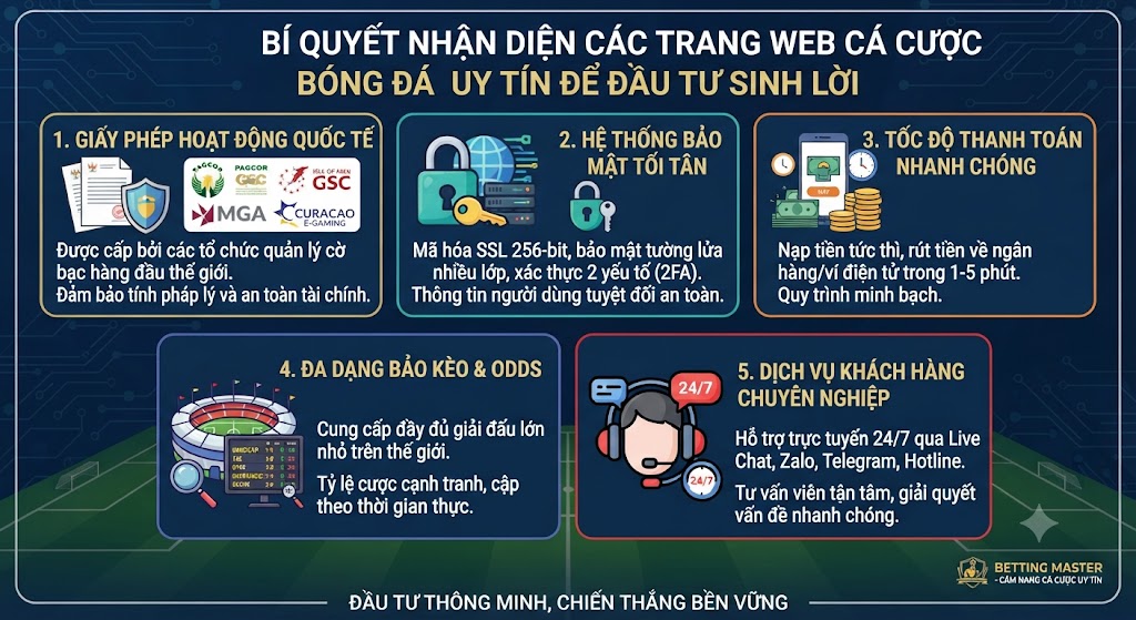 các trang web cá cược bóng đá uy tín